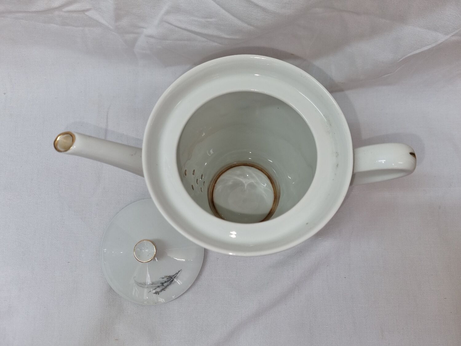 Cafetière porcelaine de Sologne et tasses
