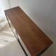 Walnut display cabinet from the 60s with smoked glass