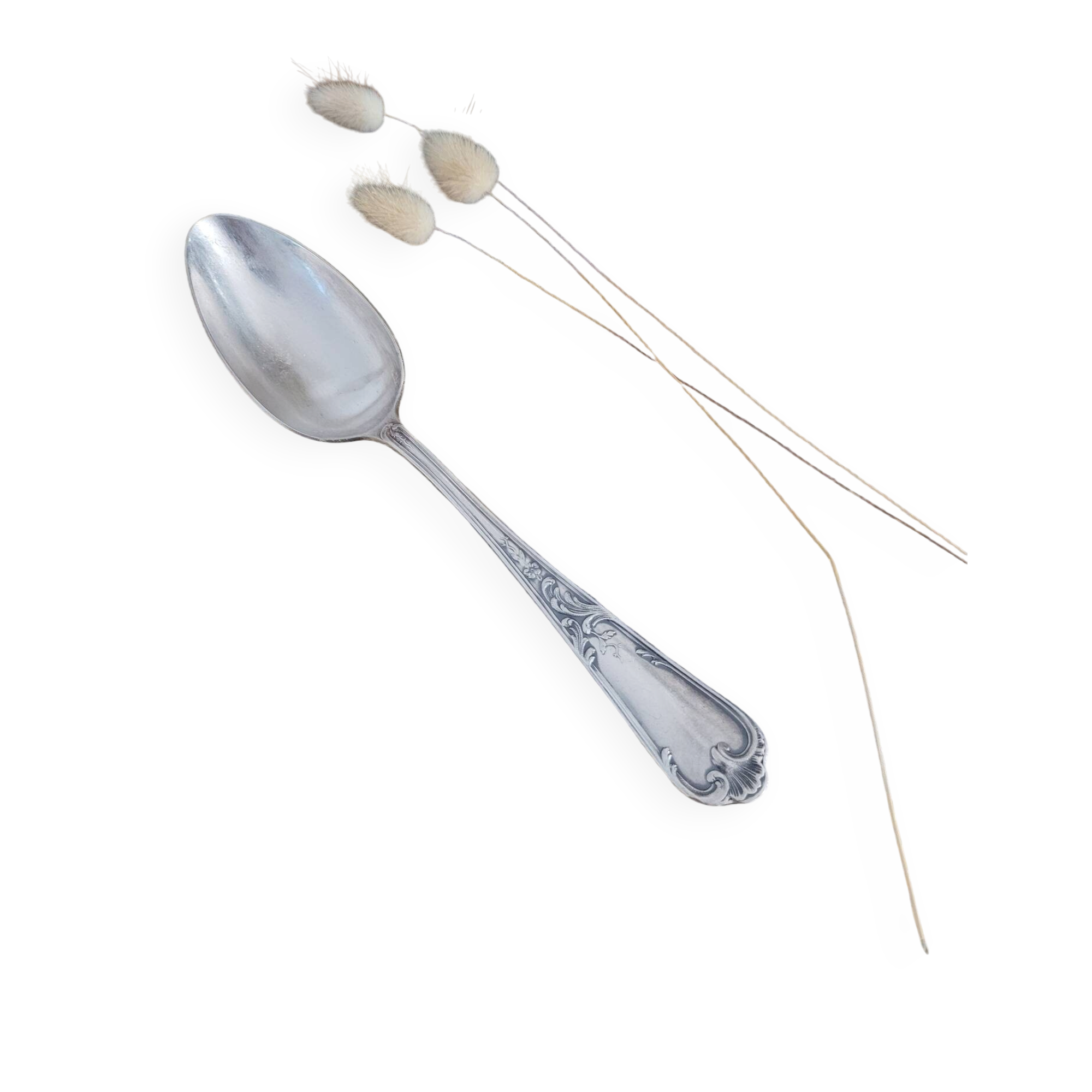 Grosse cuillère en métal argenté