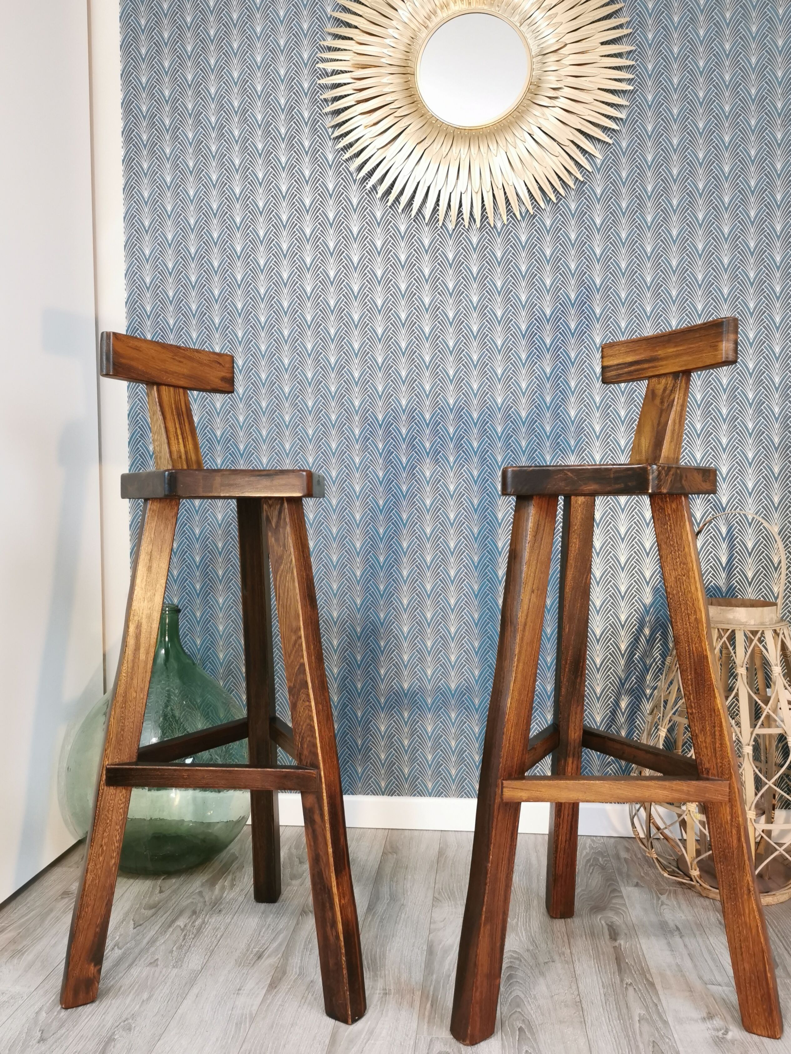 Pair of high stools