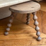Small vintage wooden milking stool
