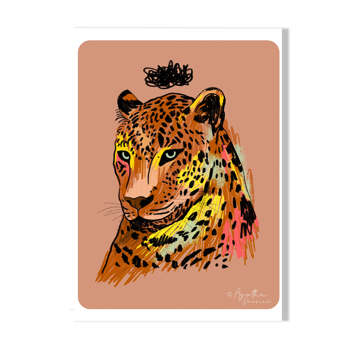Illustration "Angry Leopard" Colors A4