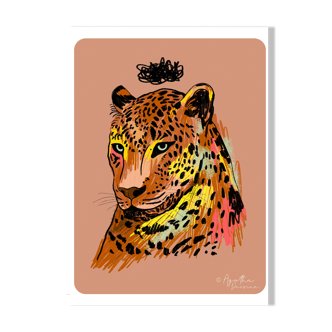 Illustration "Angry Leopard" Colors A4