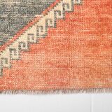 3x6 Red Tribal Vintage Runner Rug, 81x185Cm