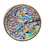 Hand-painted cearco dish with enamels and gold