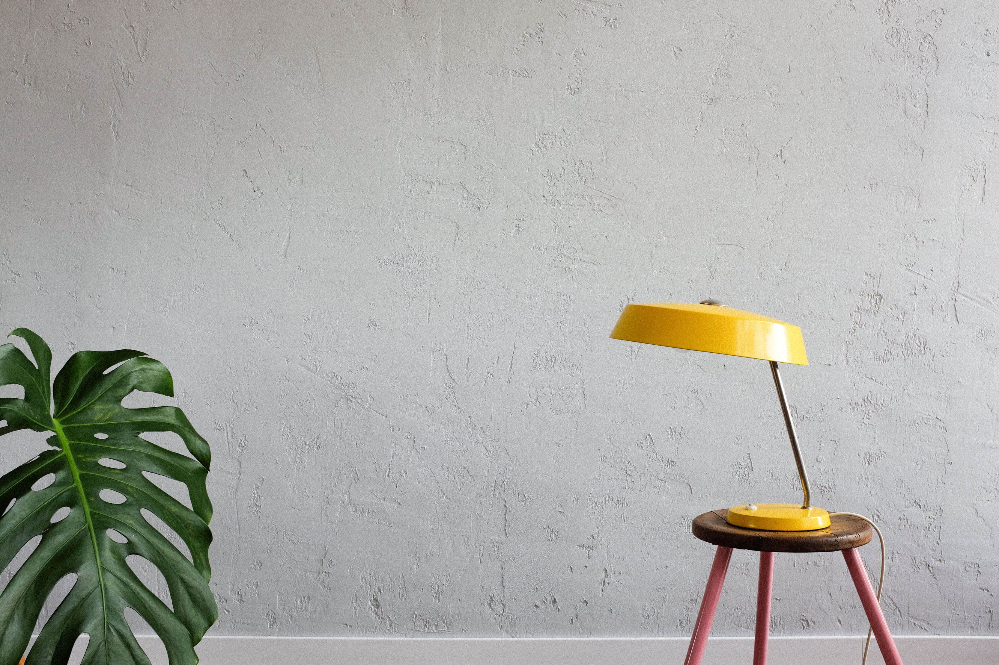 East germany vintage yellow table lamp by veb narva leuchtenbau, 1960s