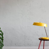 East germany vintage yellow table lamp by veb narva leuchtenbau, 1960s