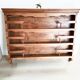 Vaisselier en bois ciré , haut de buffet antique