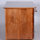 Art deco walnut writing desk designed by Jindrich Halabala, Czechia, 1920s