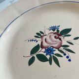 Large Sarreguemines Digoin Flower hand-painted dish