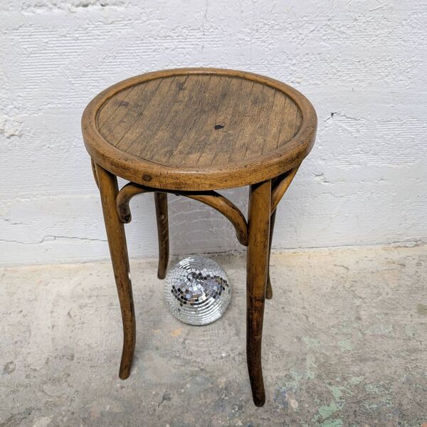 Tabouret de piano en bois courbé