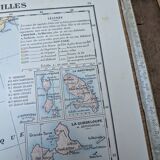 United States and West Indies, Vintage Map, 1895, Authentic.