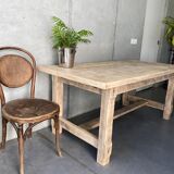 Stripped farmhouse table extensions to 255 cm