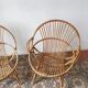 Trio de fauteuils rotin vintage