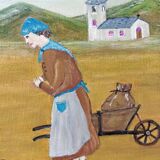 Naïve painting the Angelus