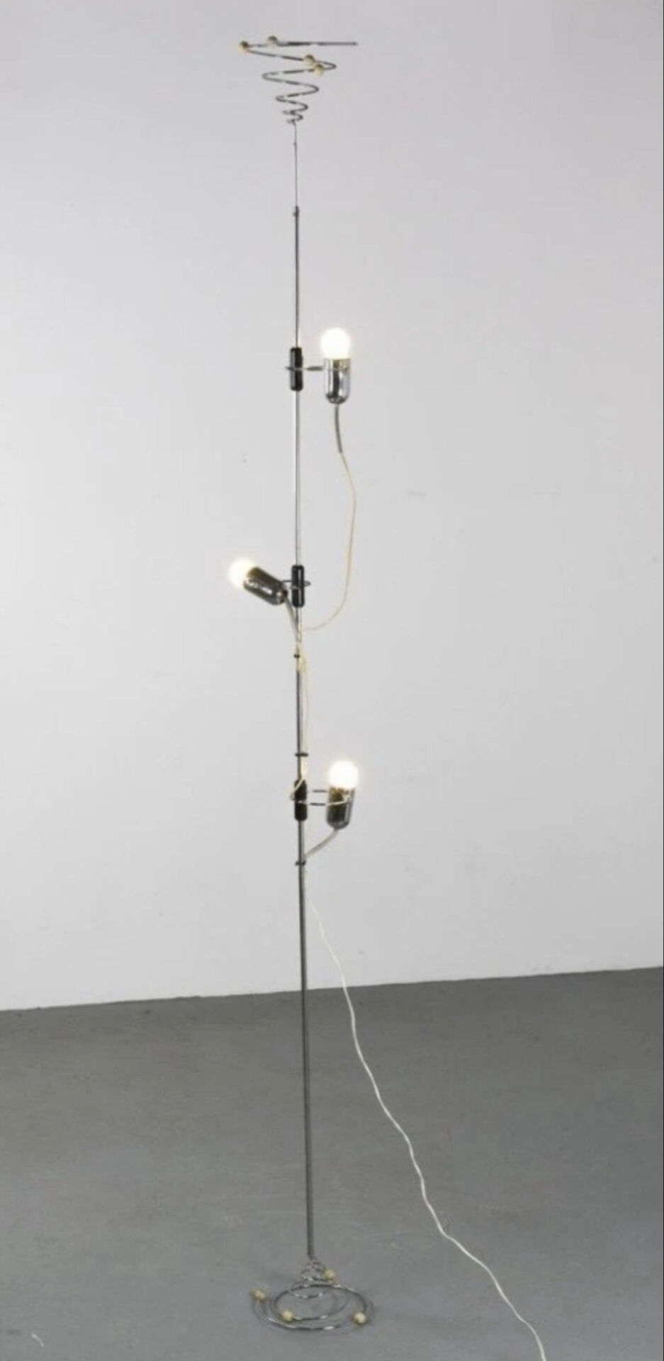 Lampadaire sol plafond Goffredo Reggiani, 1960s design vintage