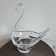 Swan-shaped crystal bowl