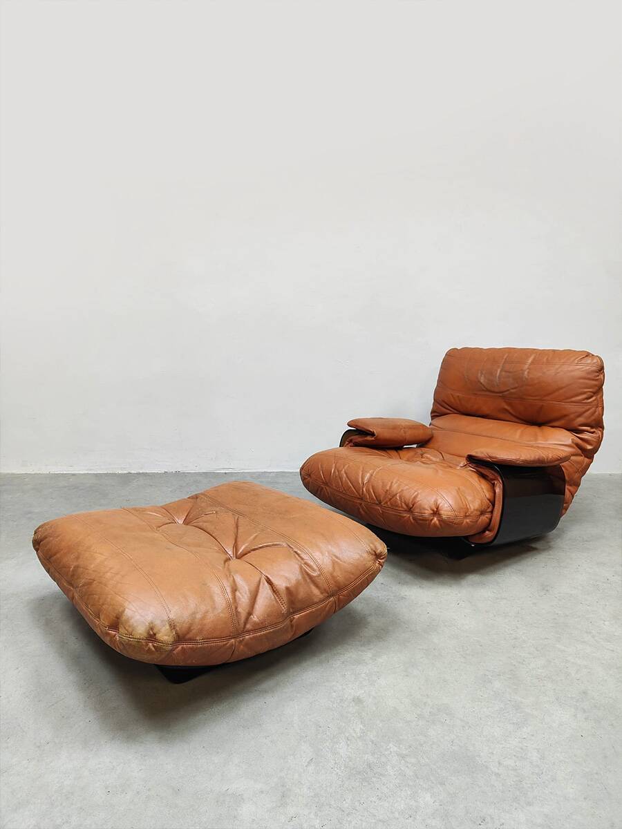 Vintage design Marsala lounge chair fauteuil ottoman M.Ducaroy Ligne Roset