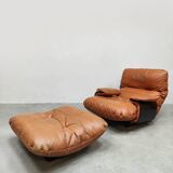 Vintage design Marsala lounge chair fauteuil ottoman M.Ducaroy Ligne Roset