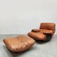 Vintage design Marsala lounge chair fauteuil ottoman M.Ducaroy Ligne Roset