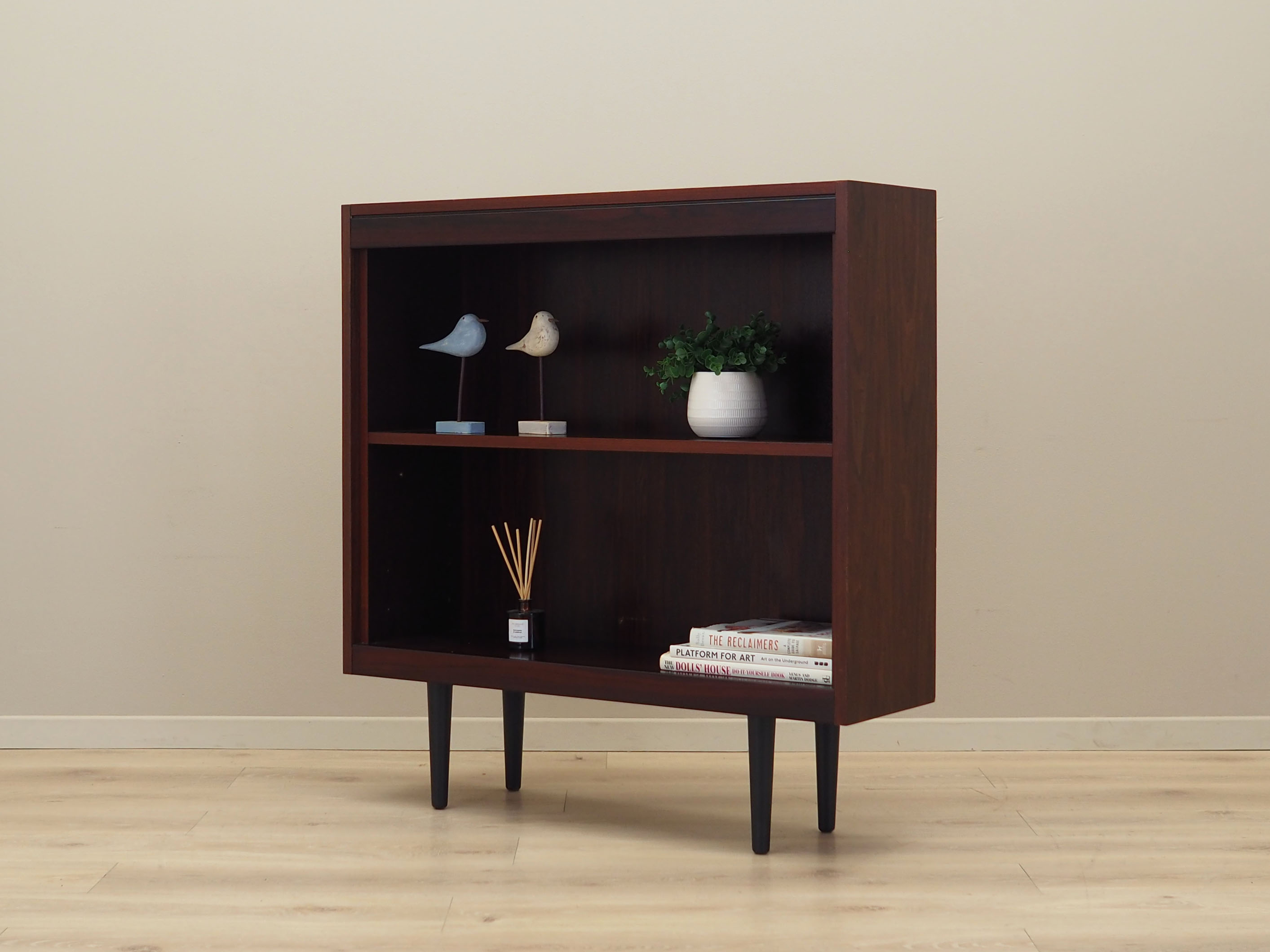 Walnut bookcase, Swedish design, 1970s, Sweden