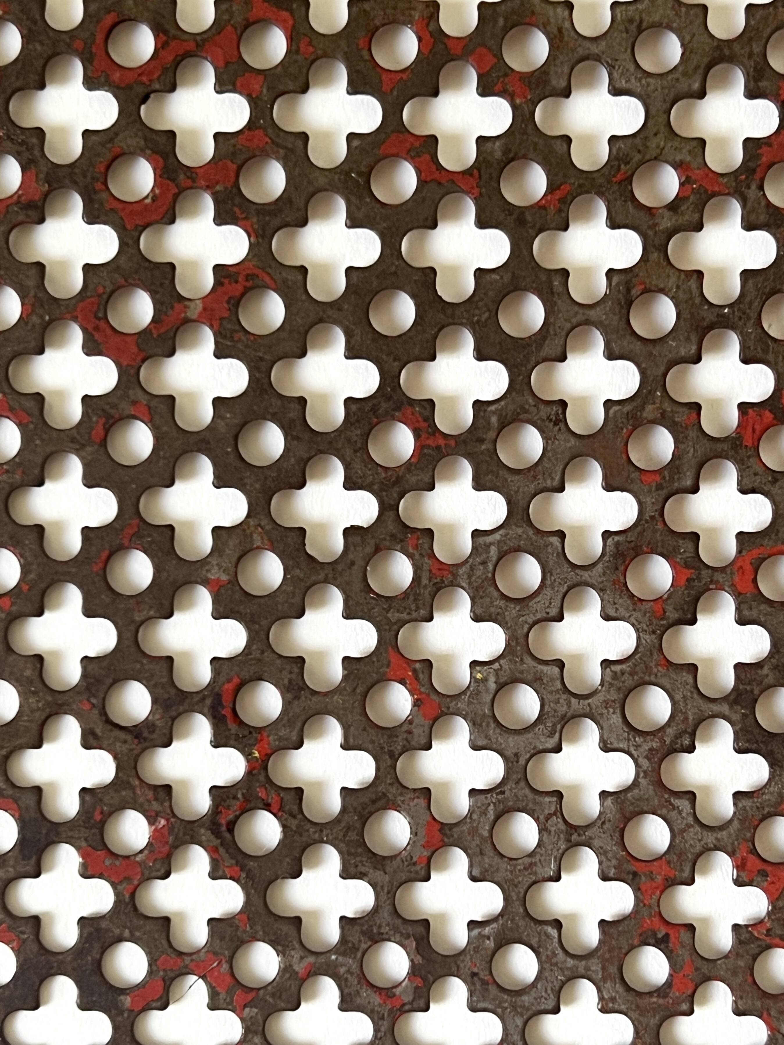 Perforated metal serving tray attributed to Mathieu Matégot, 1950s