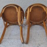 Pair of stools signed Baumann