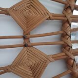 Large rattan sun mirror from the 50s/60s