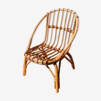 Shell child rattan chair