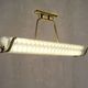 Large cast glass and brass pendant light Maison Lunel France 1960