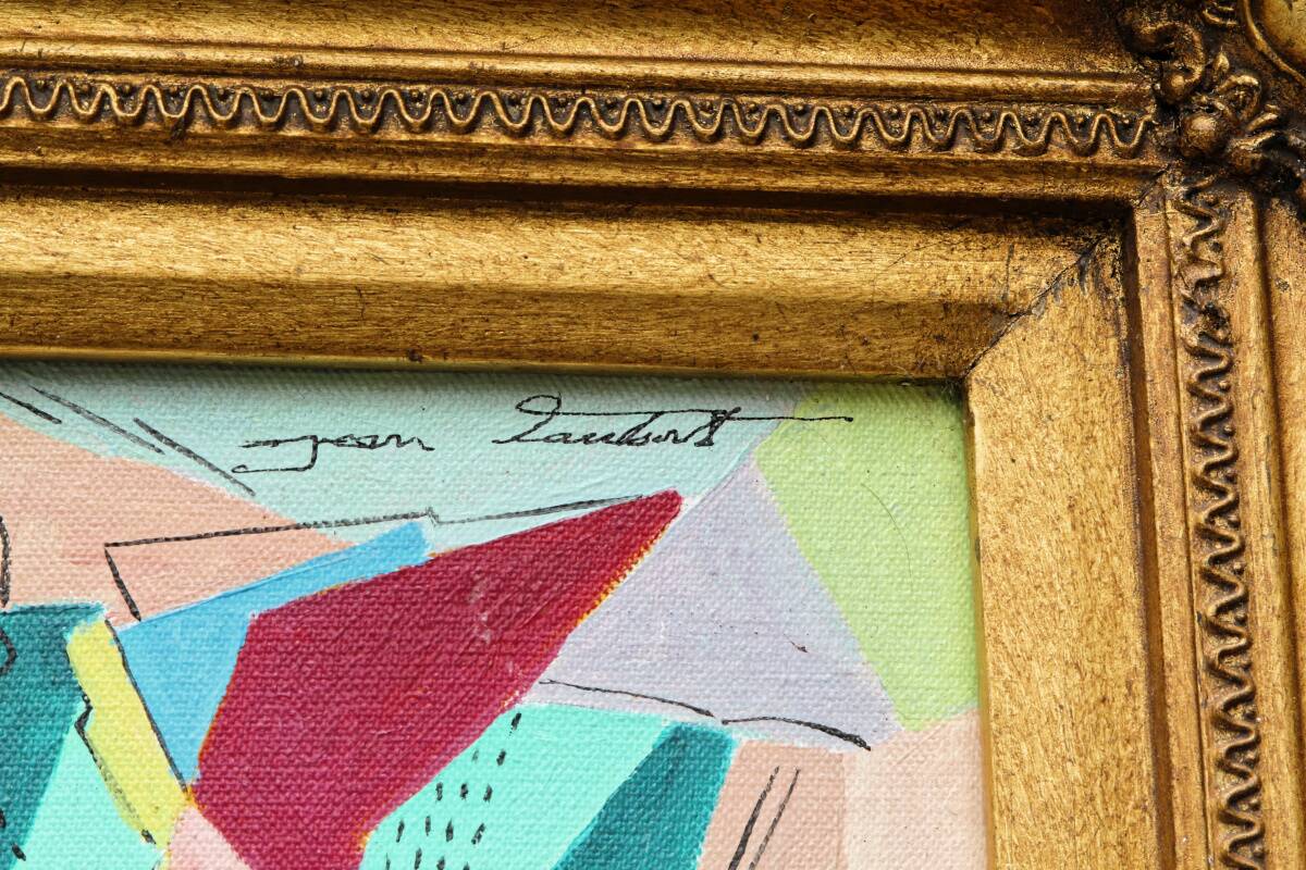 Oil on canvas in the cubist style, signed Jean Faubert (1955-2018)