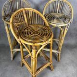 1960s rattan bar stool