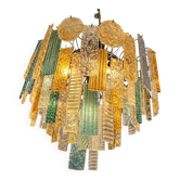 Chandelier en verre de Murano à bandes multicolores artistiques – Simoeng