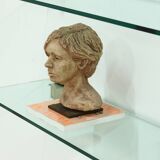 Rare Large Peter Ghyczy Brass and Glass Wall-Mounted Shelving Unit 1970s