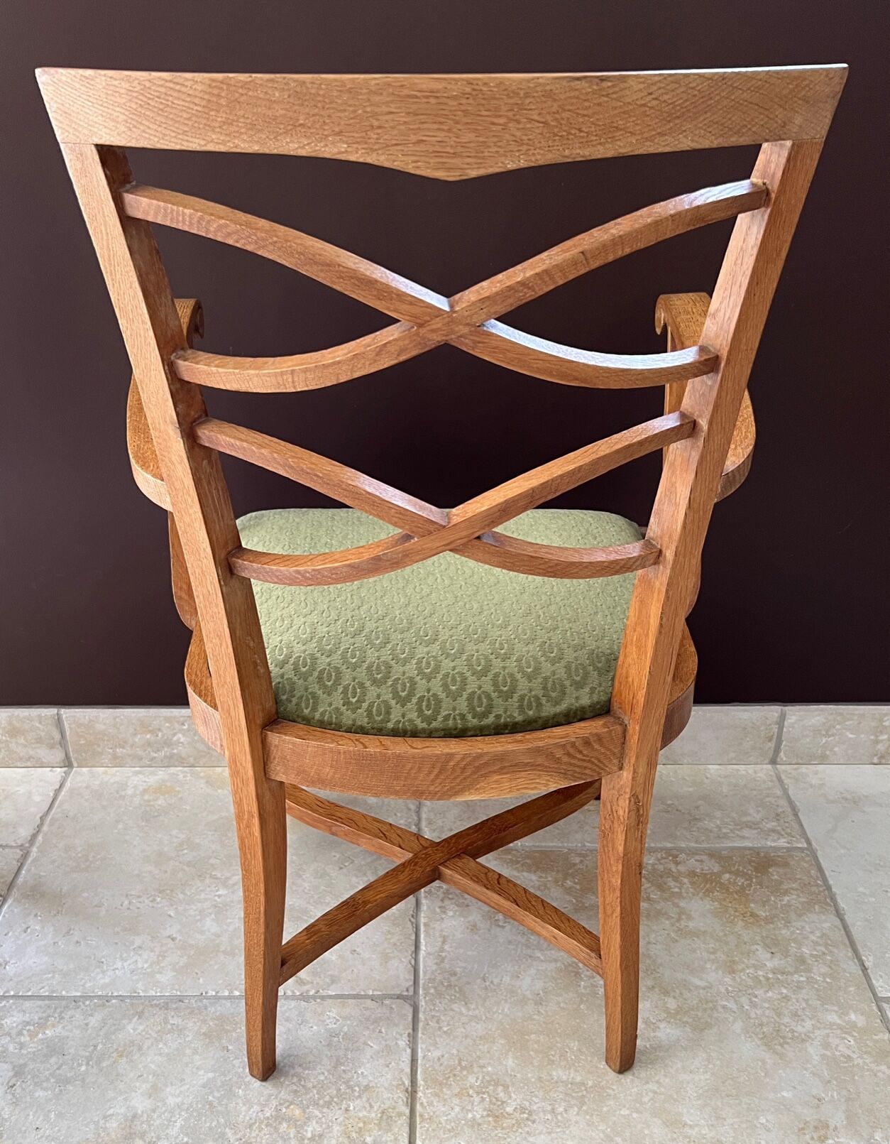 Paire de fauteuils Baptistin Spade 1940 en chêne clair