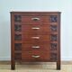 Commode art déco plateau bois, meuble ancien vintage