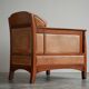 Art Deco armchair in solid oak and leather by Frits Schuitema