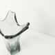 Transparent green Murano glass vase 1960
