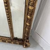 Miroir a parecloses de style Louis XVI en bois et stuc doré XIX siècle