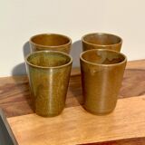 Set of 4 Digoin stoneware cups