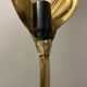 Pair Brass leaf table lamps design by Carlo Giorgi & Tommaso Barbi 1970s