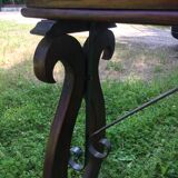 Wooden, wrought iron and zinc planter