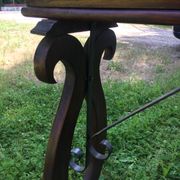 Jardinière bois fer forgé et zinc