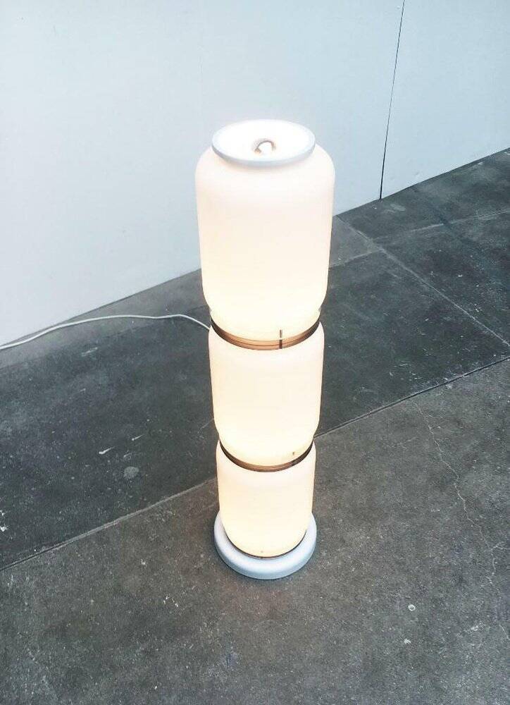 Mid-century Italian space age glass floor lamp from the 1960s.