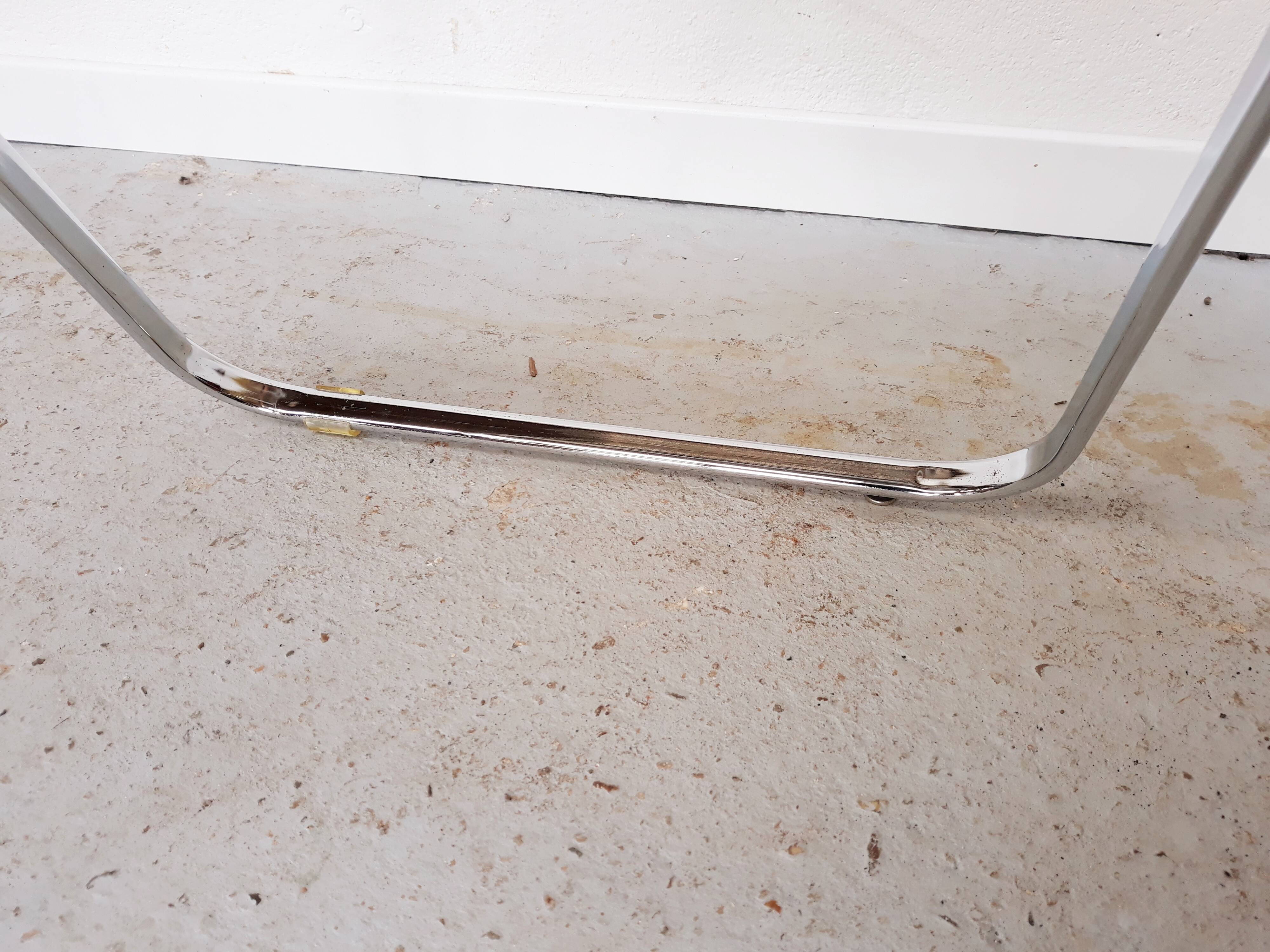 6 vintage Chairs Giancarlo Piretti "plia" 1970 chrome and Plexiglas
