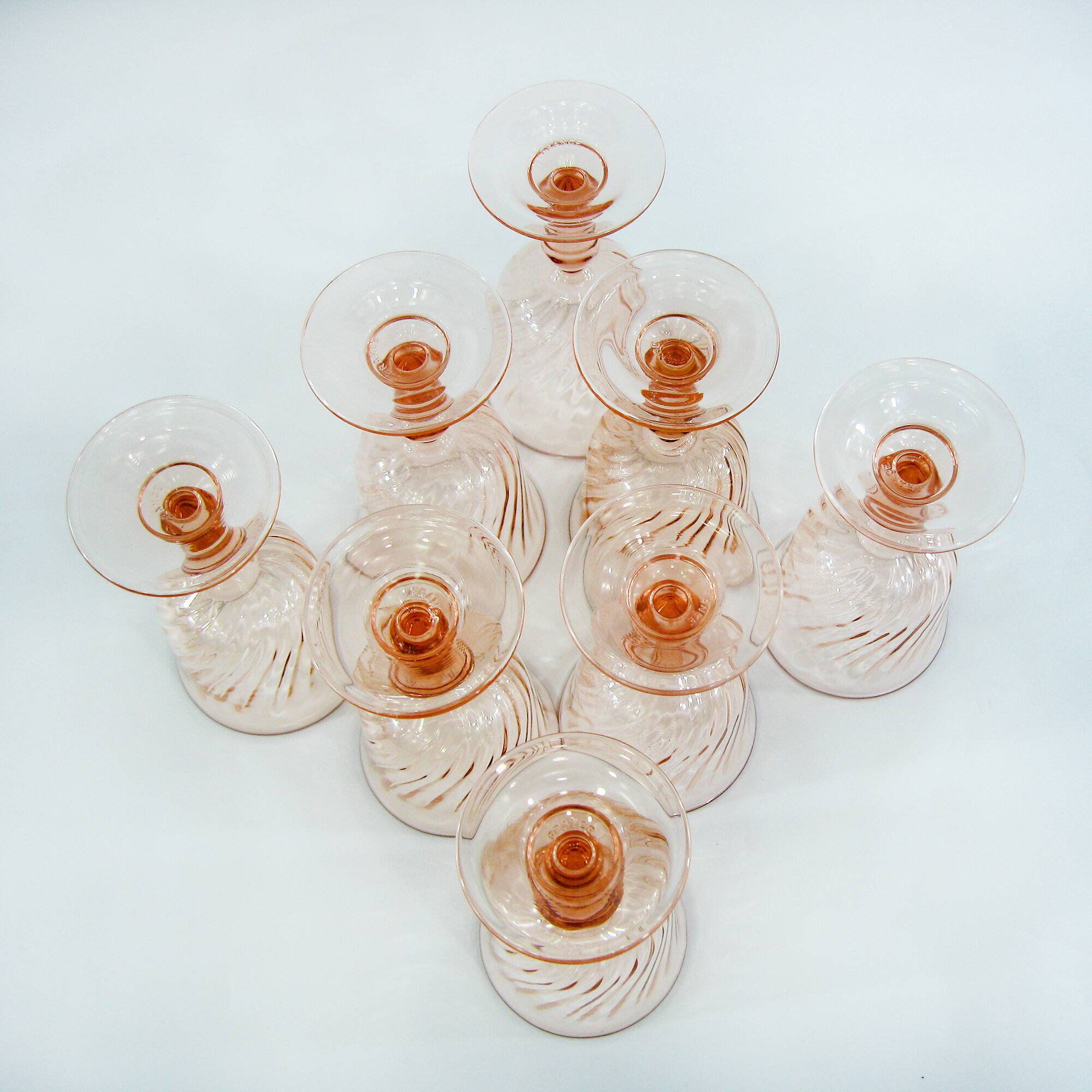 8 verres à pied Rosaline Luminarc Arcoroc - vintage années 80