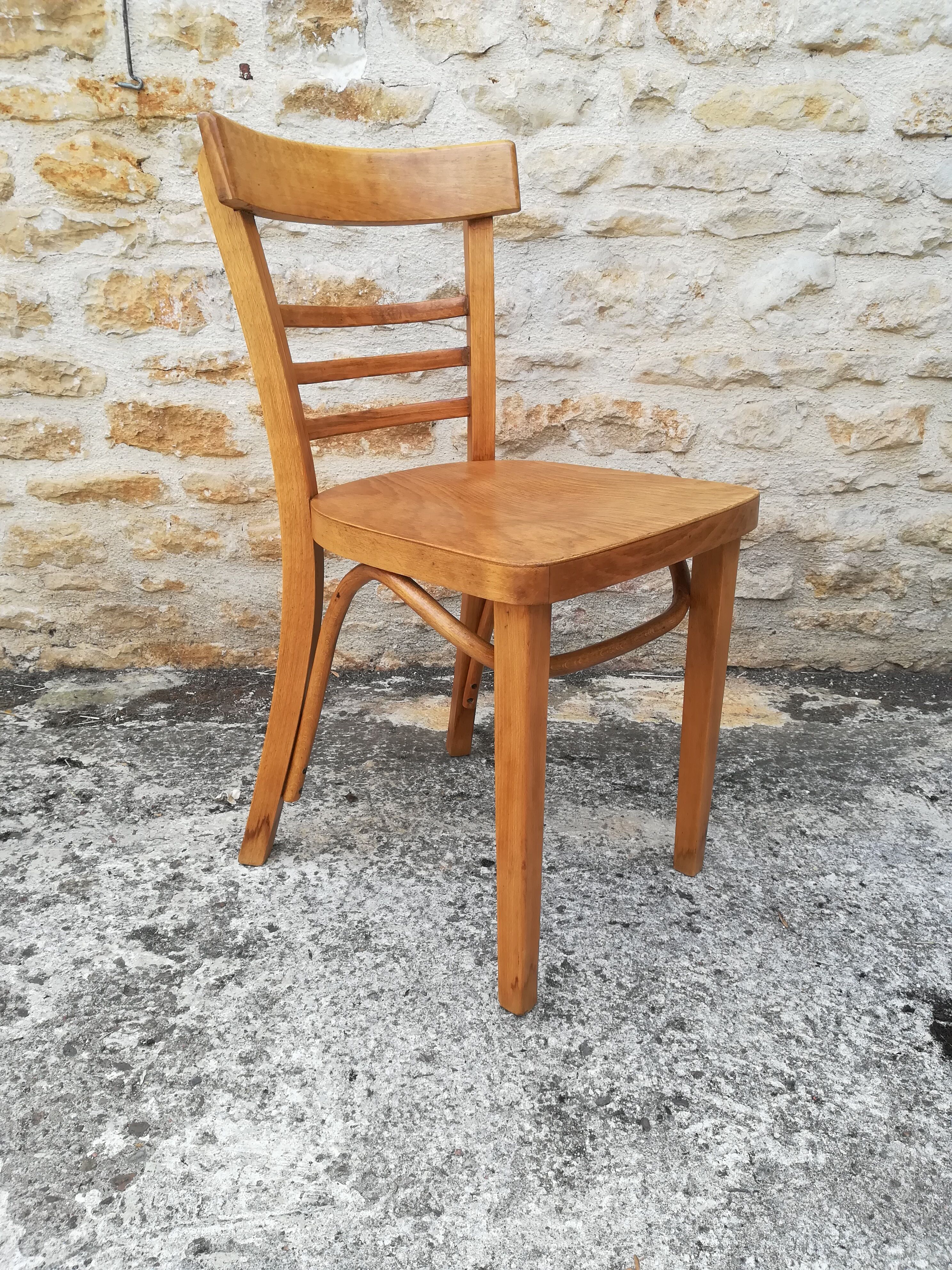 12 refinished bistro chairs