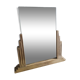 Miroir art déco bois et verre 48 cm h / 45 cm l.