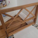 Vintage Bohemian wooden children's sofa bed bench