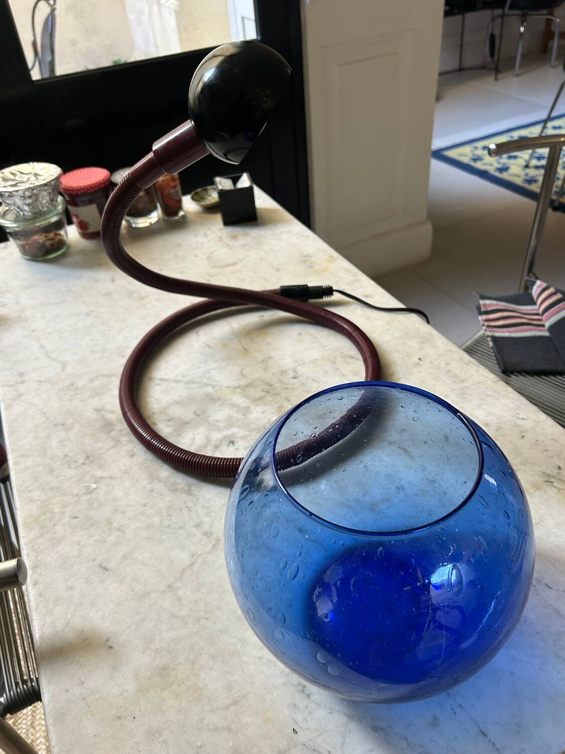 Hebi burgundy snake lamp